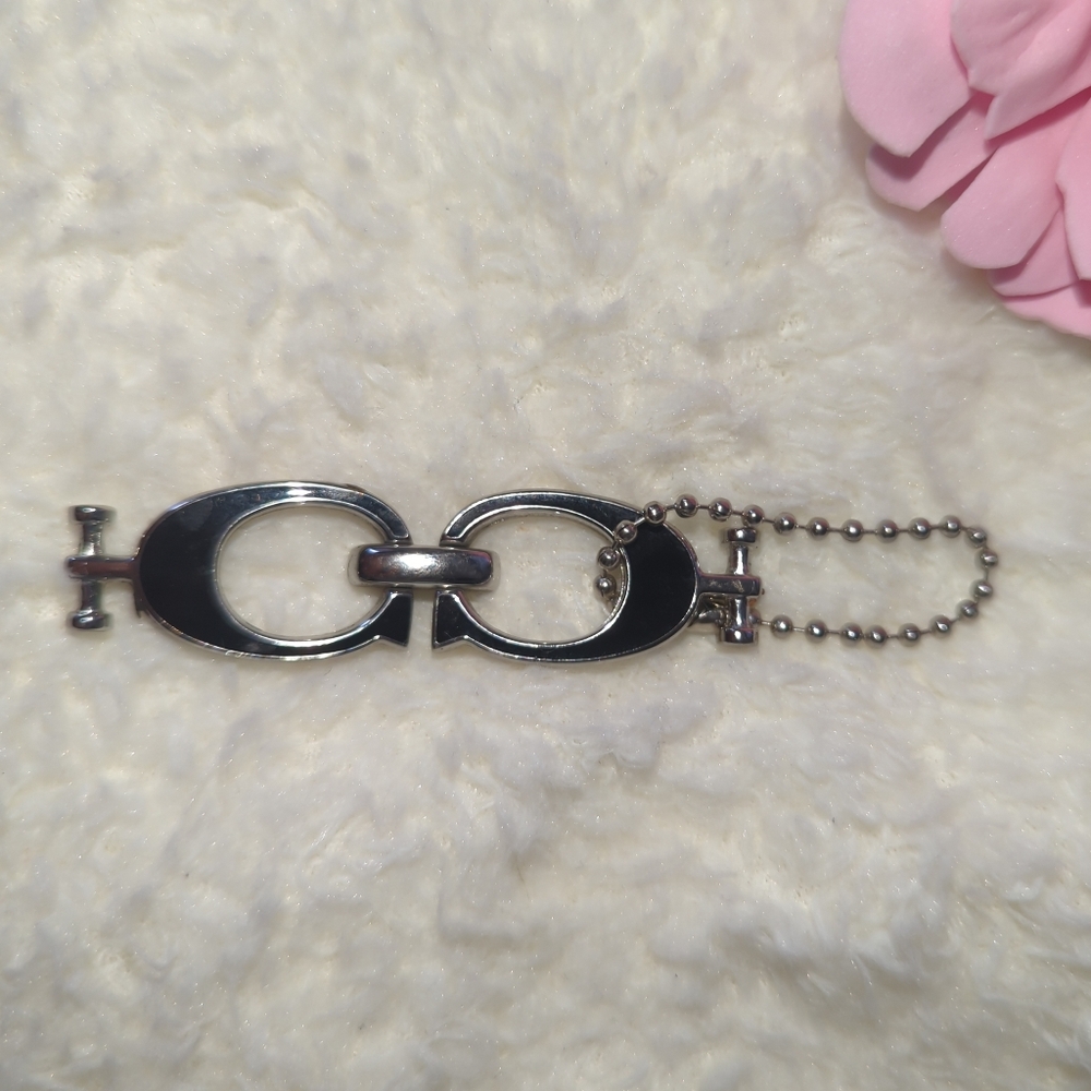 Coach Upcycled Silver-Tone Linked 'C' Key & Bag Charm